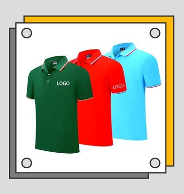 100% Polyester Cotton Shirts Men'S Polo Quick Dry Collared Shirts
