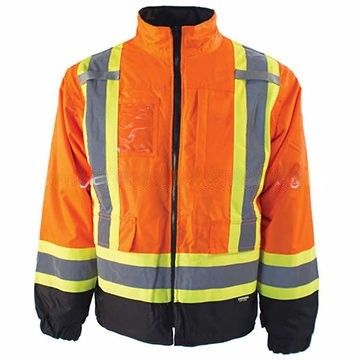 Safety High Visibility Garments Reflective Hi Vis Waterproof Jacket Working