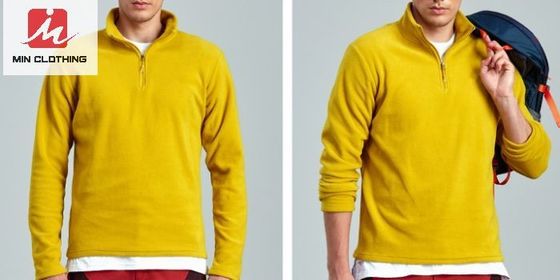 Casual Running Waterproof Breathable Jackets Sport Fleece Jacket Half Zip Polyester