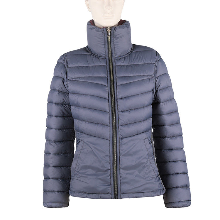Winter Warm Waterproof Down Jacket Women's With Detachable Hood 100% Nylon