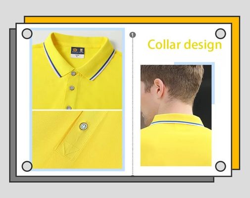 100% Polyester Cotton Shirts Men'S Polo Quick Dry Collared Shirts