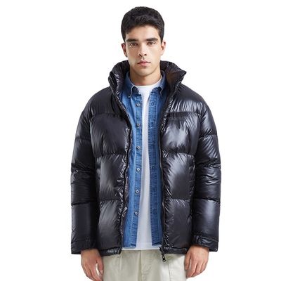 Down Winter Outdoor Puffer Jacket Mens Clothing Short 2 Sided 100% Polyester