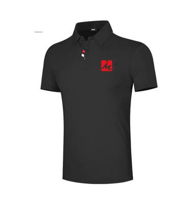 Breathable Collared Polyester Polo Shirts Mens Golf Shirts Spandex Recyled
