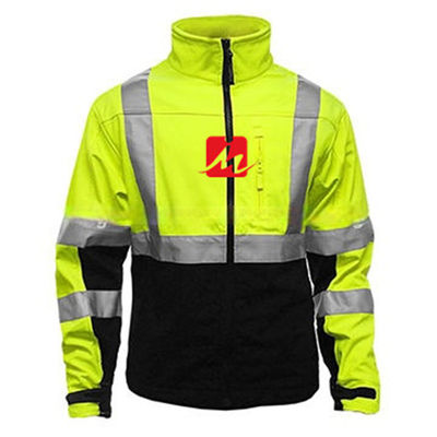 EN471 High Visibility Garments Softshell Reflective Safety Jacket Workwear