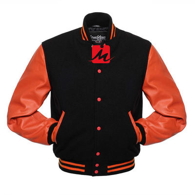 Breathable Embroidery Denim Jackets Custom Long Sleeve Baseball Varsity Jacket