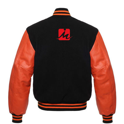 Breathable Embroidery Denim Jackets Custom Long Sleeve Baseball Varsity Jacket
