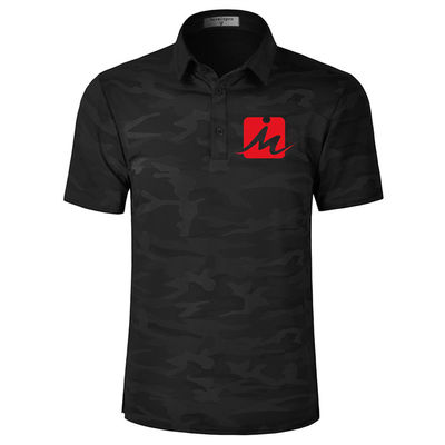 Breathable Camouflage Summer Golf Shirts Moisture Wicking Quick Dry Golf Polo T Shirt