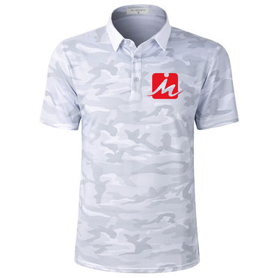 Breathable Camouflage Summer Golf Shirts Moisture Wicking Quick Dry Golf Polo T Shirt