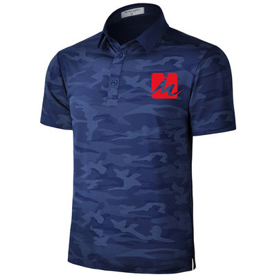 Breathable Camouflage Summer Golf Shirts Moisture Wicking Quick Dry Golf Polo T Shirt