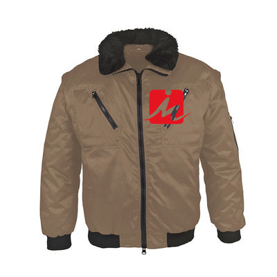 Polyester Personalised Work Uniform Taffeta Custom Mens Bomber Jacket Waterproof