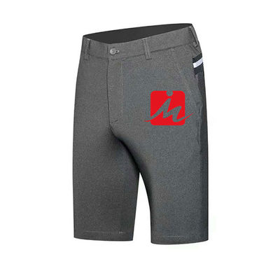 Embroidered Stretch Golf Shorts Breathable Silk Screen Custom Men Golf Pant
