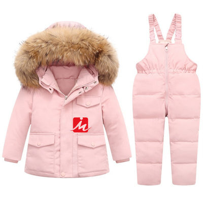 Polyester Lightweight Down Jacket White Duck Down Coat Outerwear Children Overalls Jumpsuit