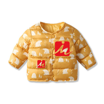 Windproof Lightweight Down Jacket Little Girl Down Puffer Winter Warm Coat For Kids