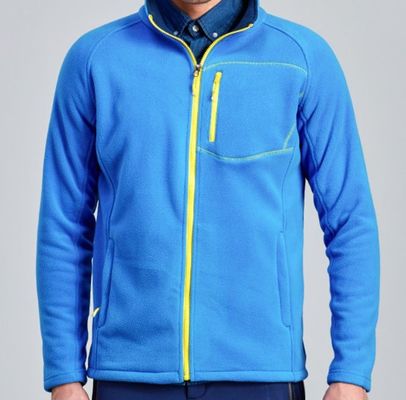 Outdoor Sports Winter Fleece Jacket Zip Polyester Men Wear