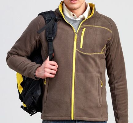 Outdoor Sports Winter Fleece Jacket Zip Polyester Men Wear