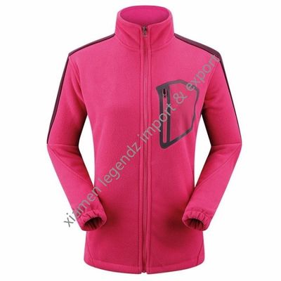 Classic Mountainnering Sport Winter Jacket For Women Zip Up Polyester Thick Fleece Jacket