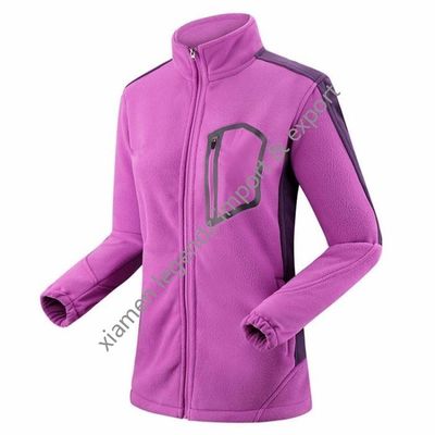 Classic Mountainnering Sport Winter Jacket For Women Zip Up Polyester Thick Fleece Jacket