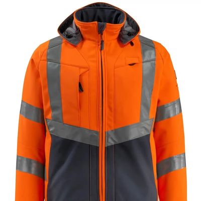 Men softshell jacket Fluorescent colors reflective colors jackets workwear softshell waterproof jackets